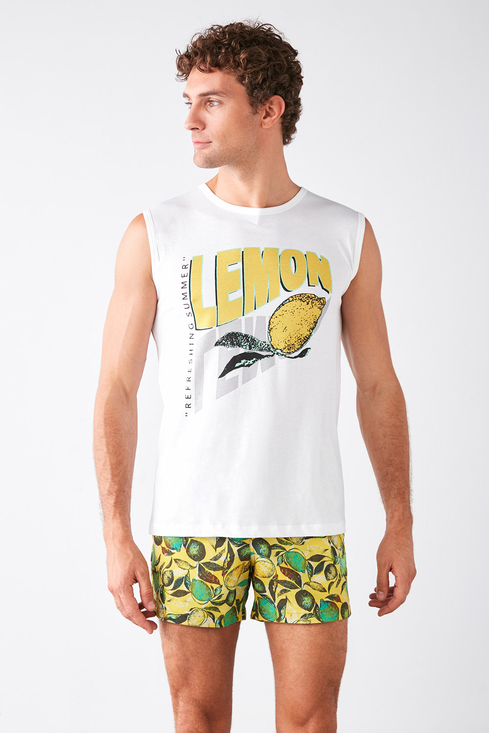 Zest Lemon Printed Singlet