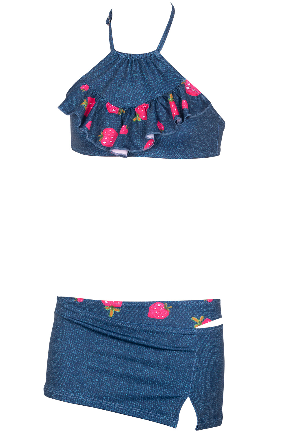 Fraise ÇIlek Jean Skirt Bikini Set