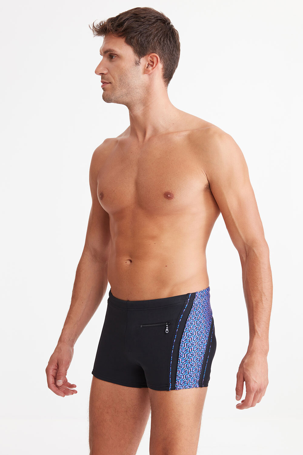 Ansel KüçüK Pattern Zippered Lyc Shorts