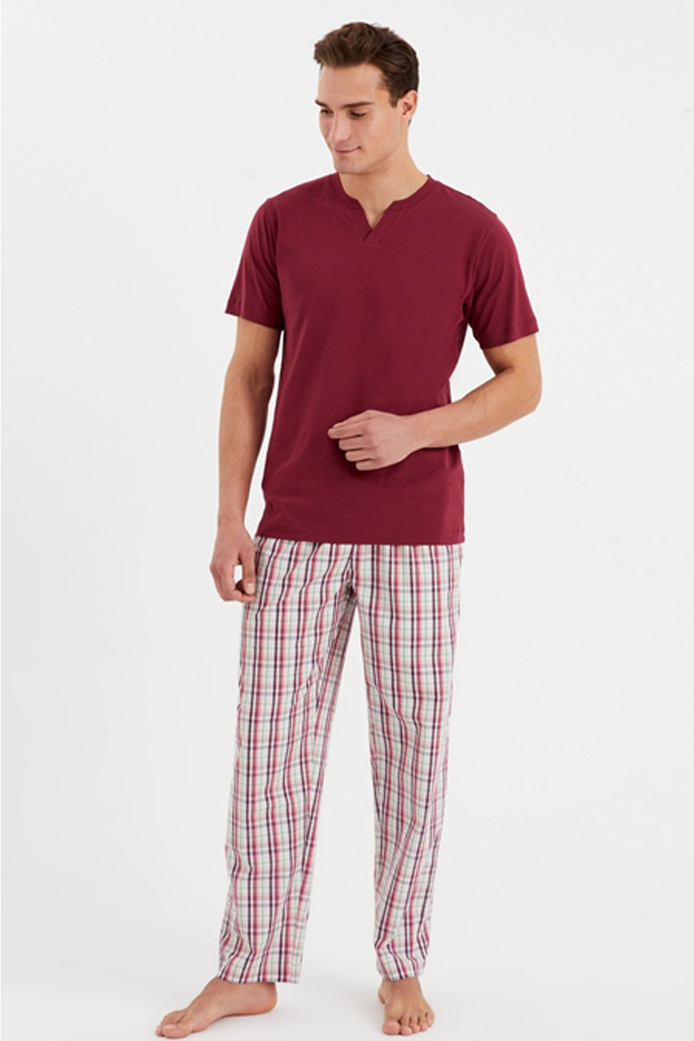 Archie Half Button Pocket Pajamas Set