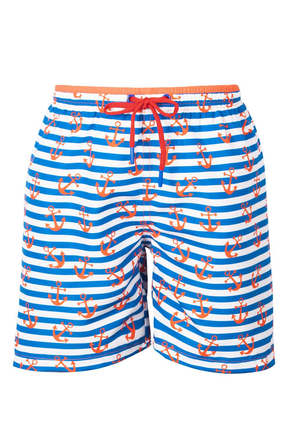 Walter Çizgi Çapa Patterned Marine Shorts