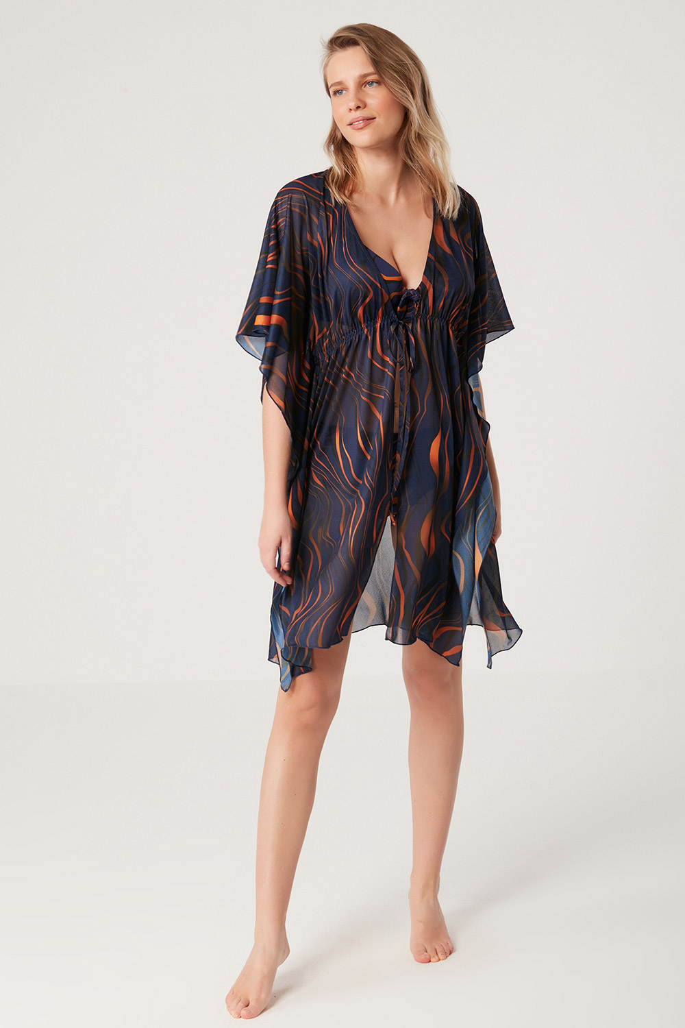 Iada Wave Patterned Short Dress