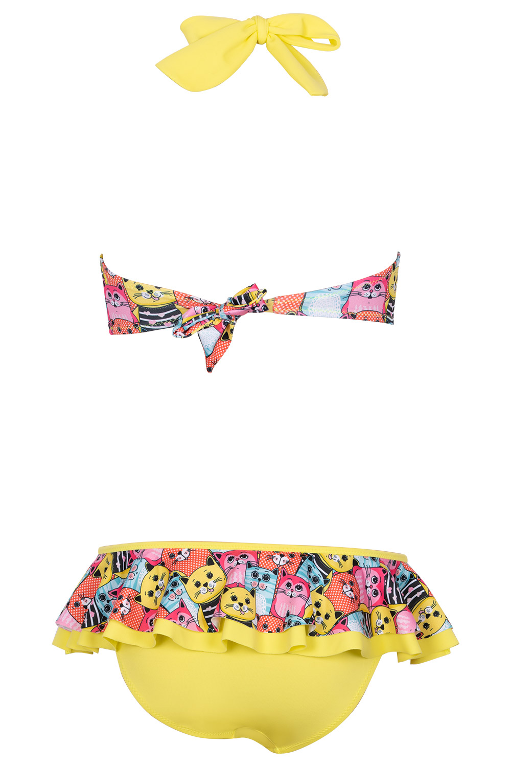 Casper Cat Patterned Kids Bikini Set