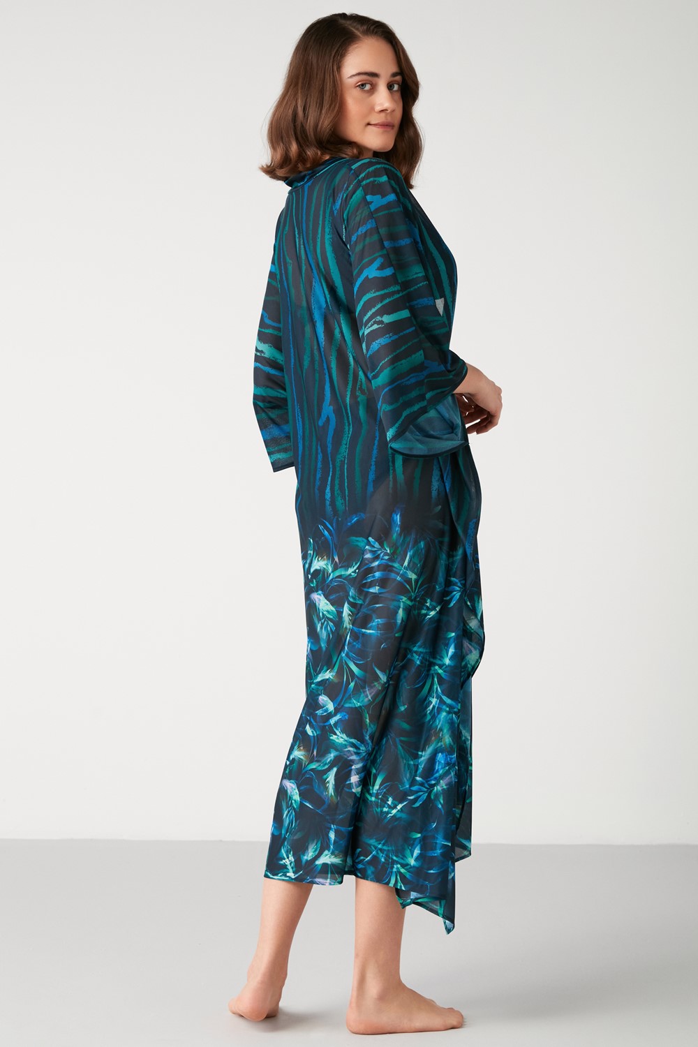 Valgu Leaf Patterned Long Dress