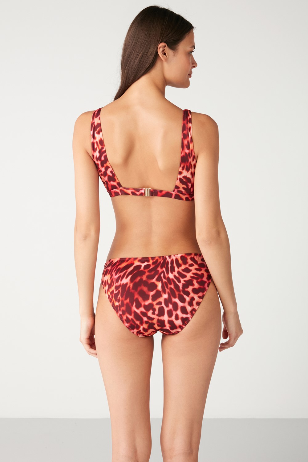 Lohemia Leopard Patterned Üçgen Bikini