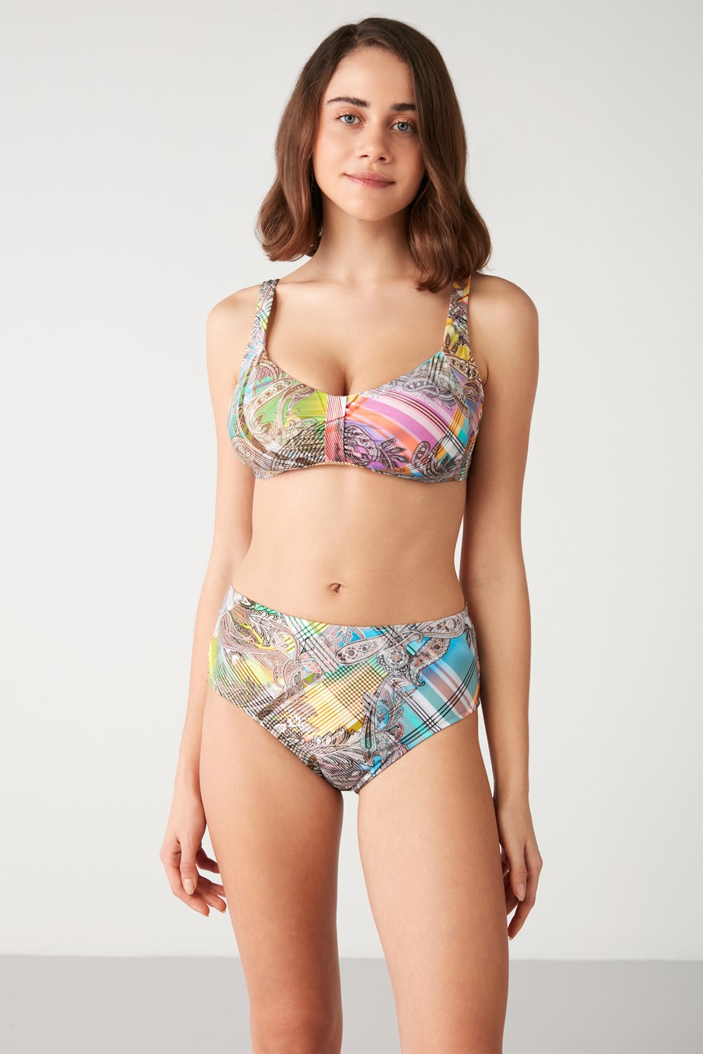 Abel Mixed Pattern Wrapper Bikini