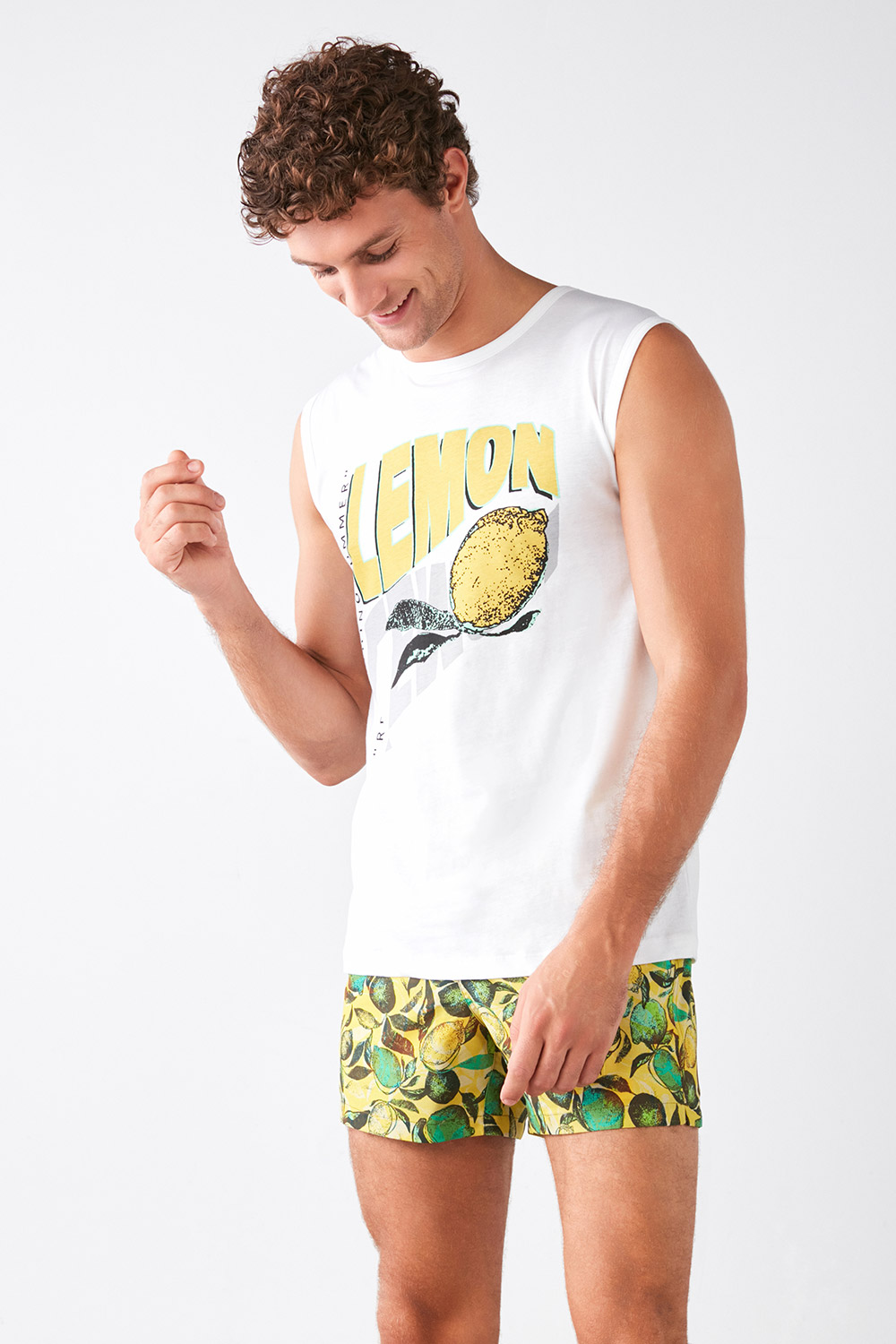 Zest Lemon Printed Singlet