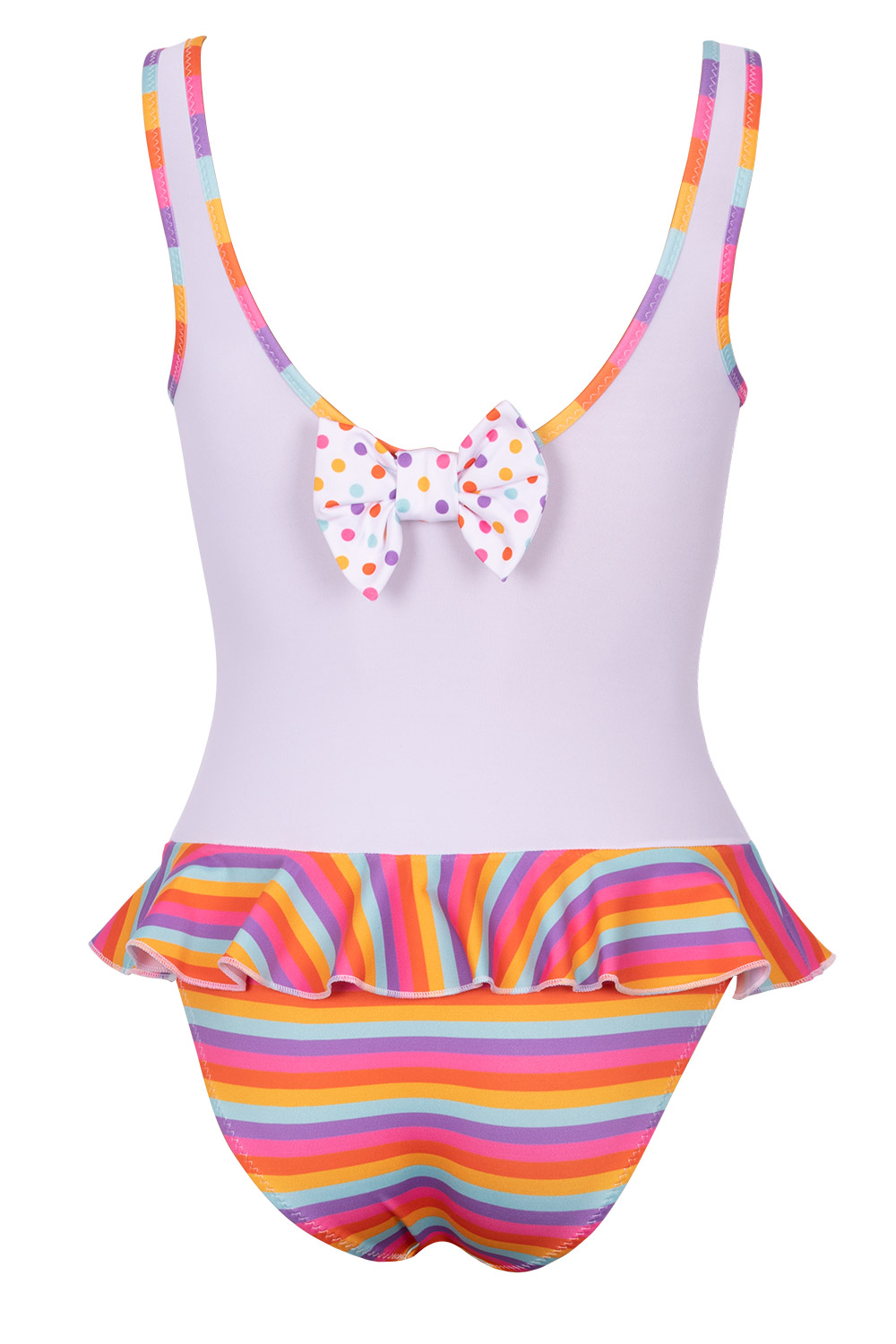 Magic Ç Striped Unicorn Printed Ç Kids Swimwear