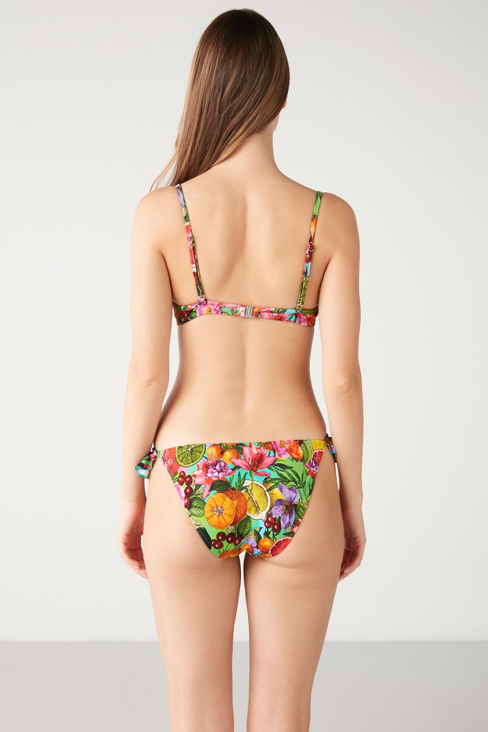 Lemonda Fruit Patterned Flounce Bikini