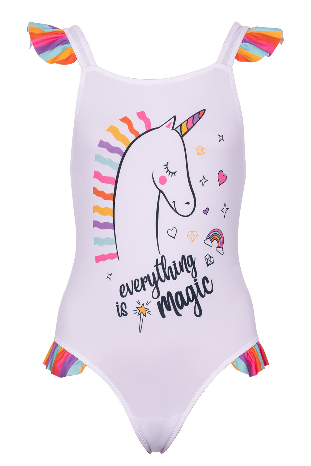 Maggie Unicorn Printed Kids Swimwear