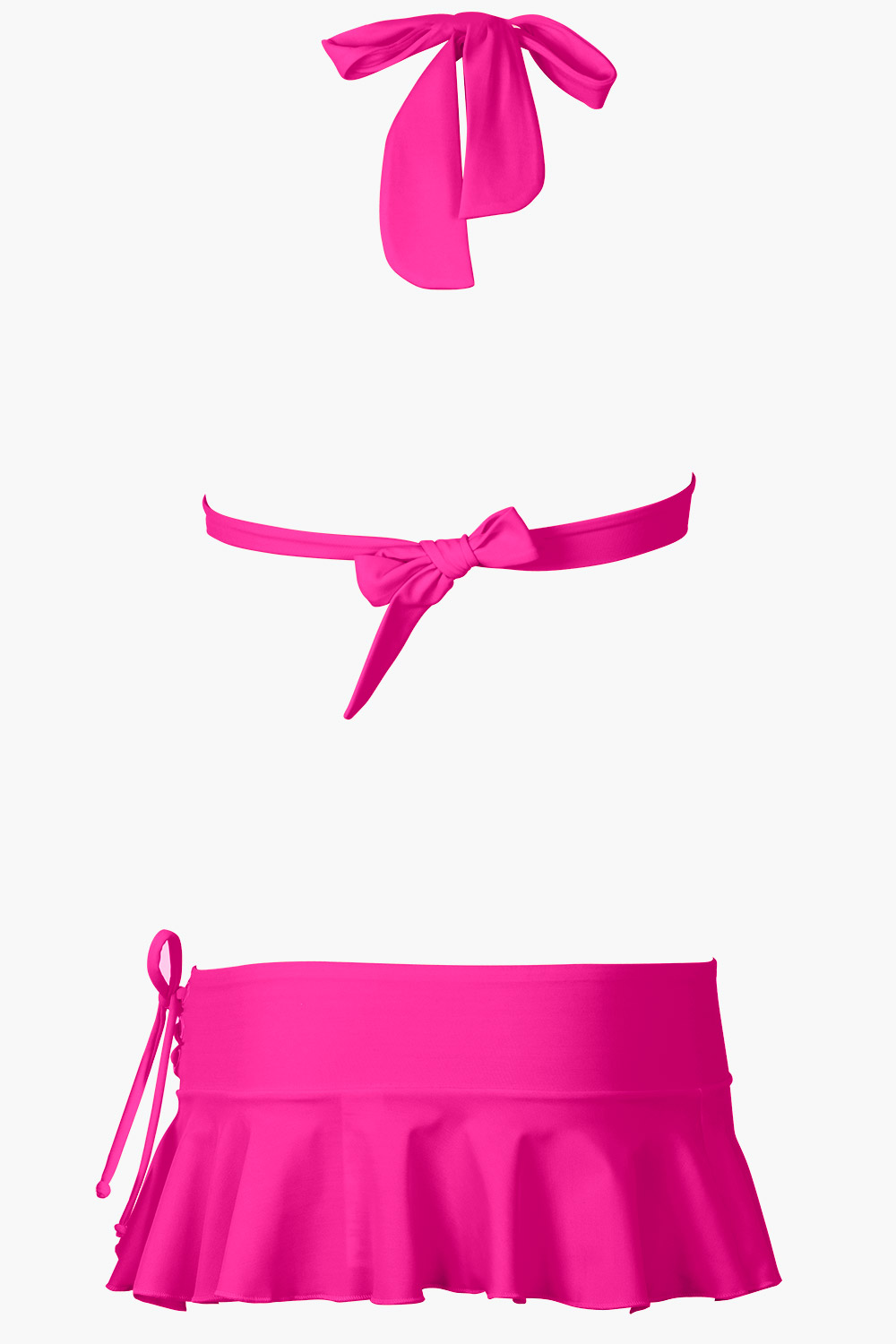 Loly Neon Color Childrens Skirt Bikini Set