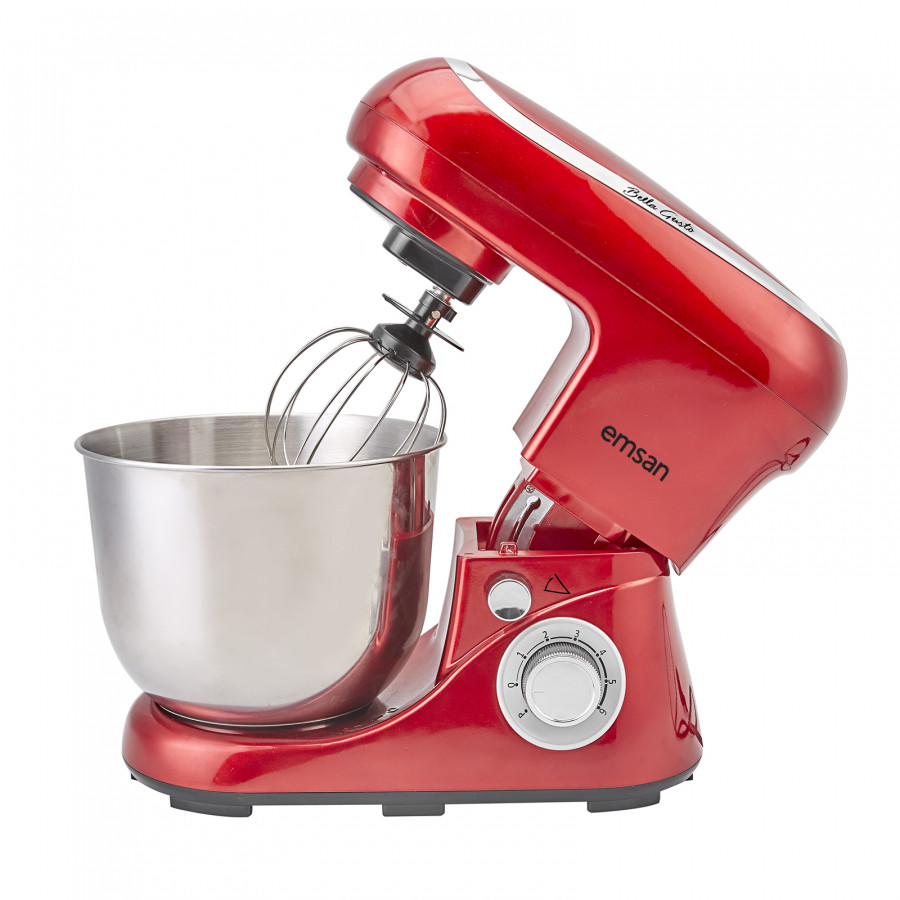 Emsan Bella Gusto Red Stand Mixer Kitchen Chef 1300W 5 Lt