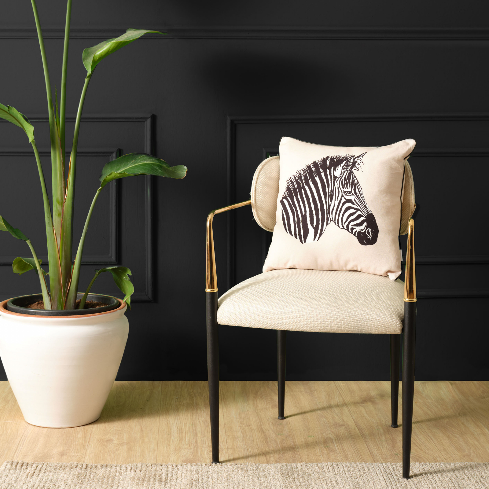 Karaca Home Zebra Flat Pillow 45x45 Cm