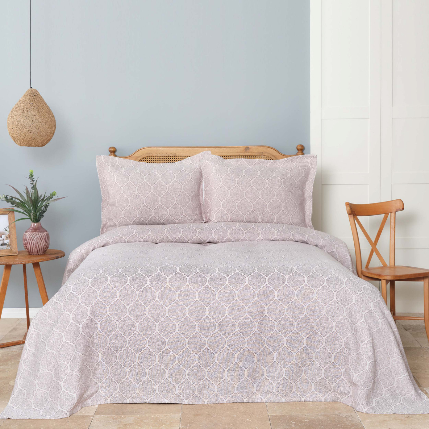 Karaca Home Birisa Plum Double Bedspread Set