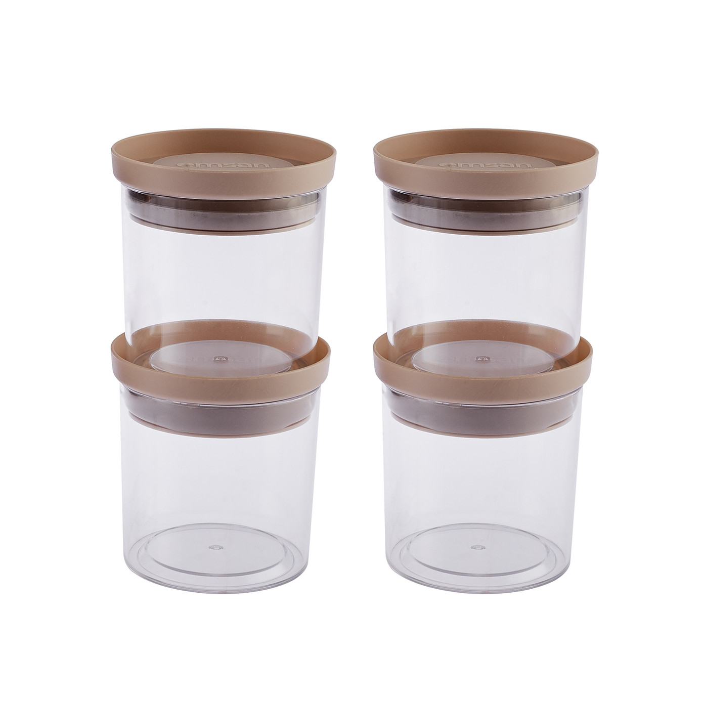 Emsan Arya 4-Piece Small Storage Container Beige