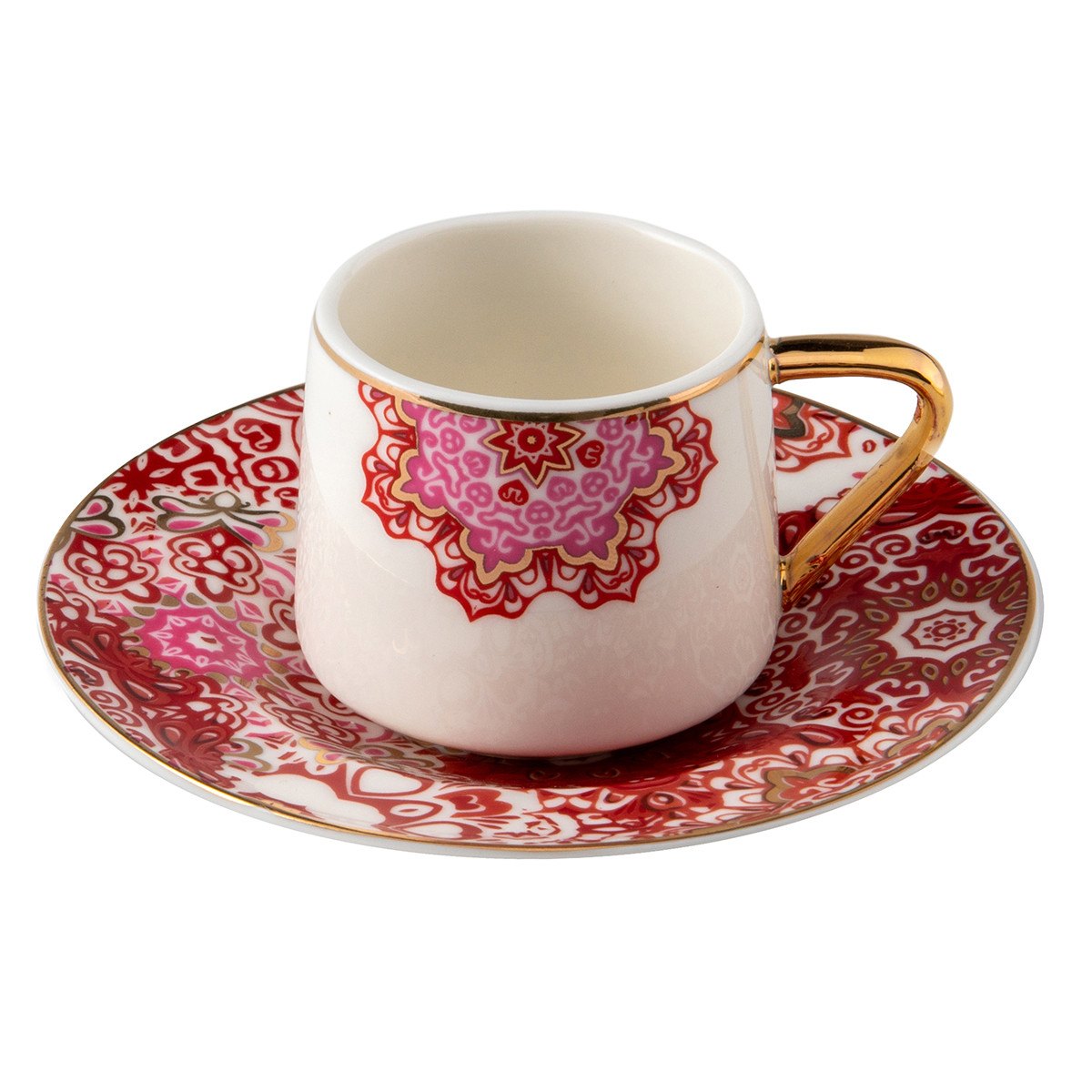 Jumbo Red Lace 2 Pcs Coffee Cup