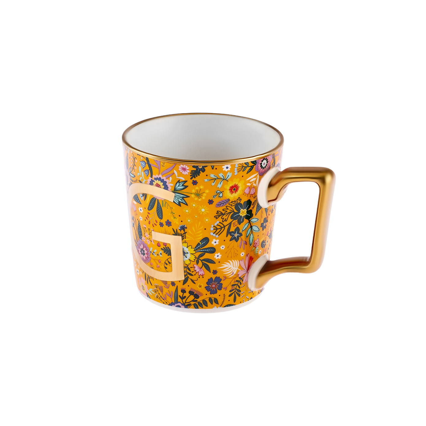 Karaca Flower Mug With Letter G 350 Ml