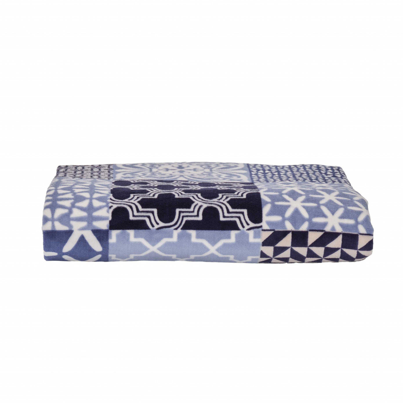 Karaca Home Calve Indigo Double Spanish Blanket