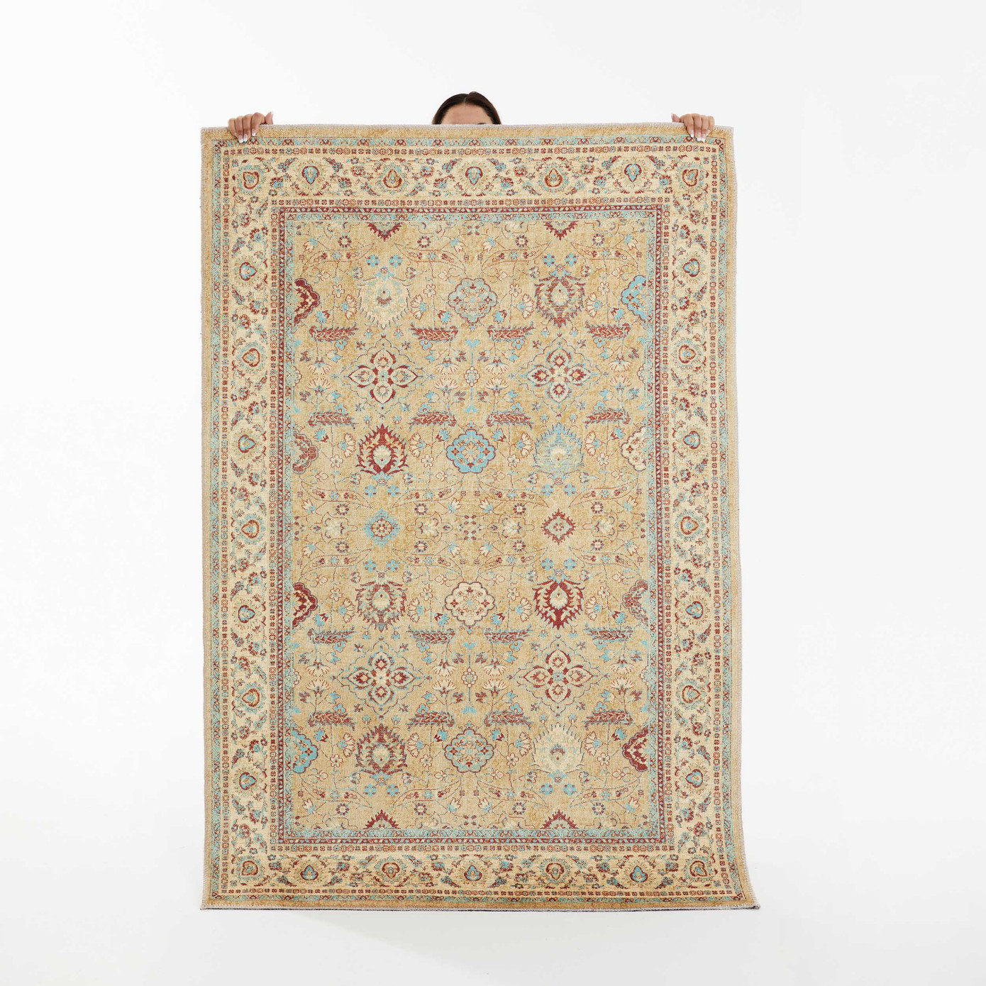 Cashmere Carpet Decorative Art Turkmen Nazende 80x300 Cm