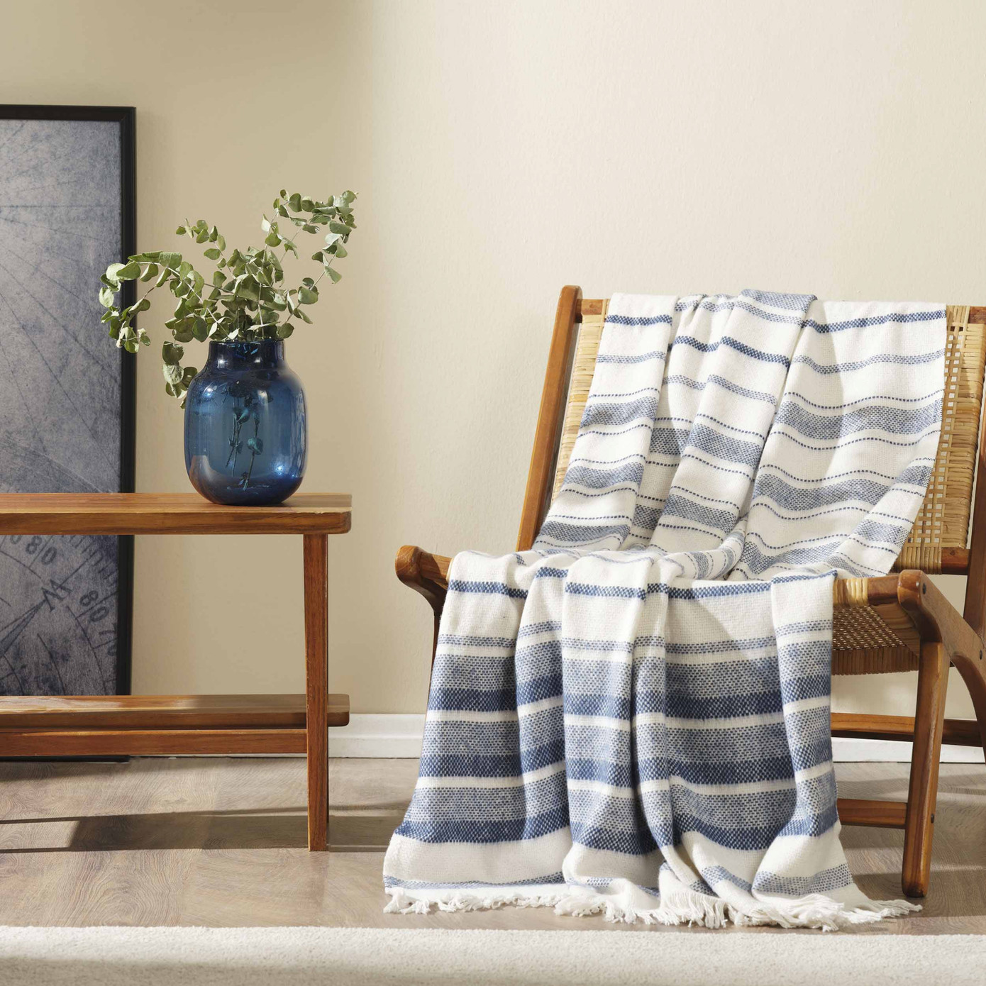 Karaca Home Lucci Indigo Tv Blanket