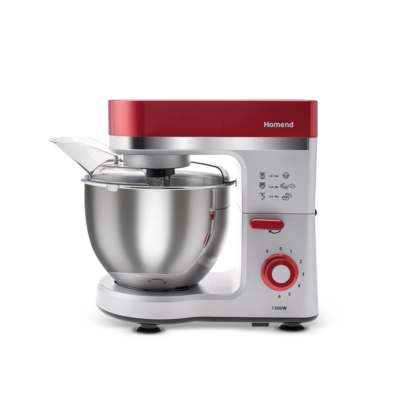 Homend Profashion 3012H Stand Mixer Red Silver