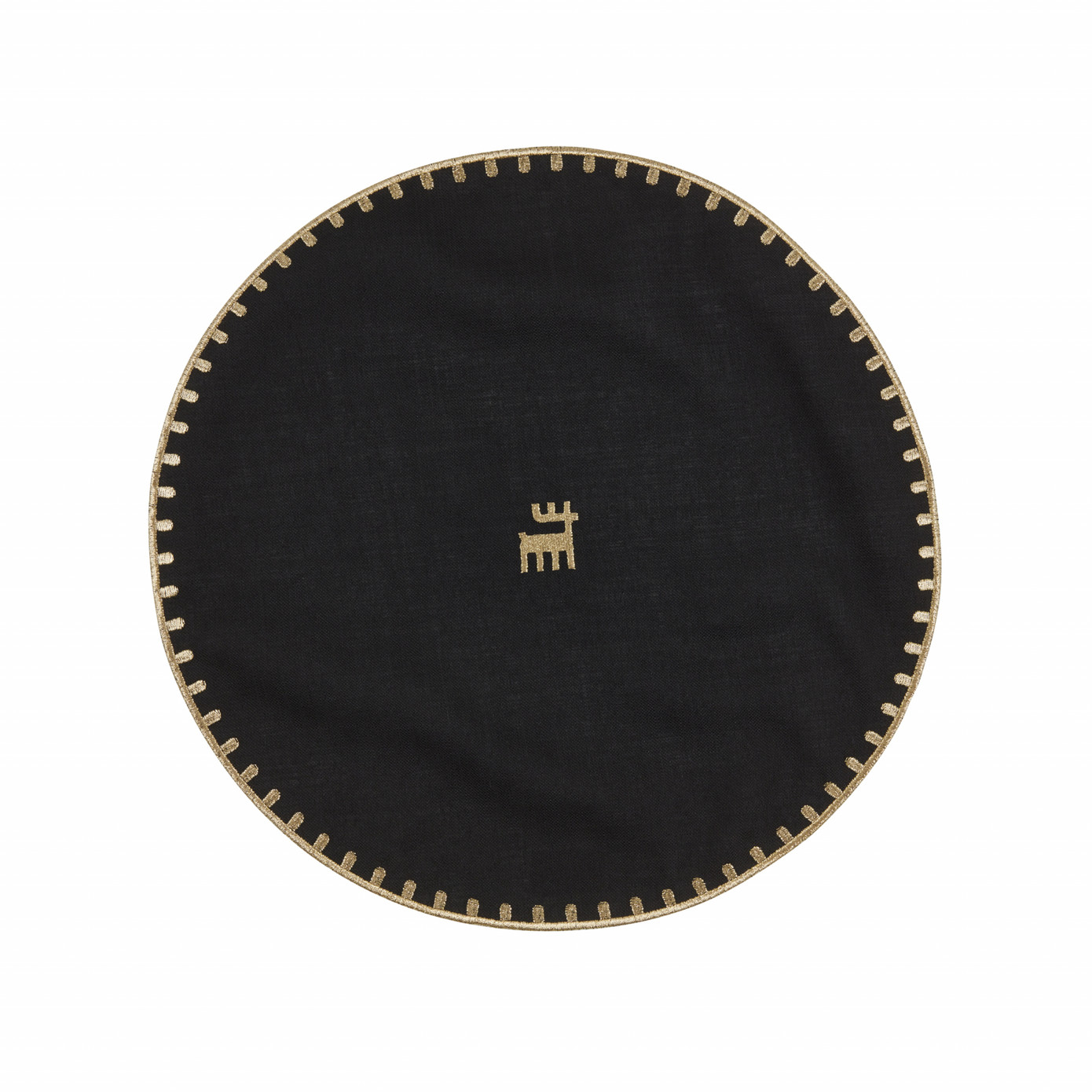 Karaca Home 50th Anniversary Round Placemat Black Gold