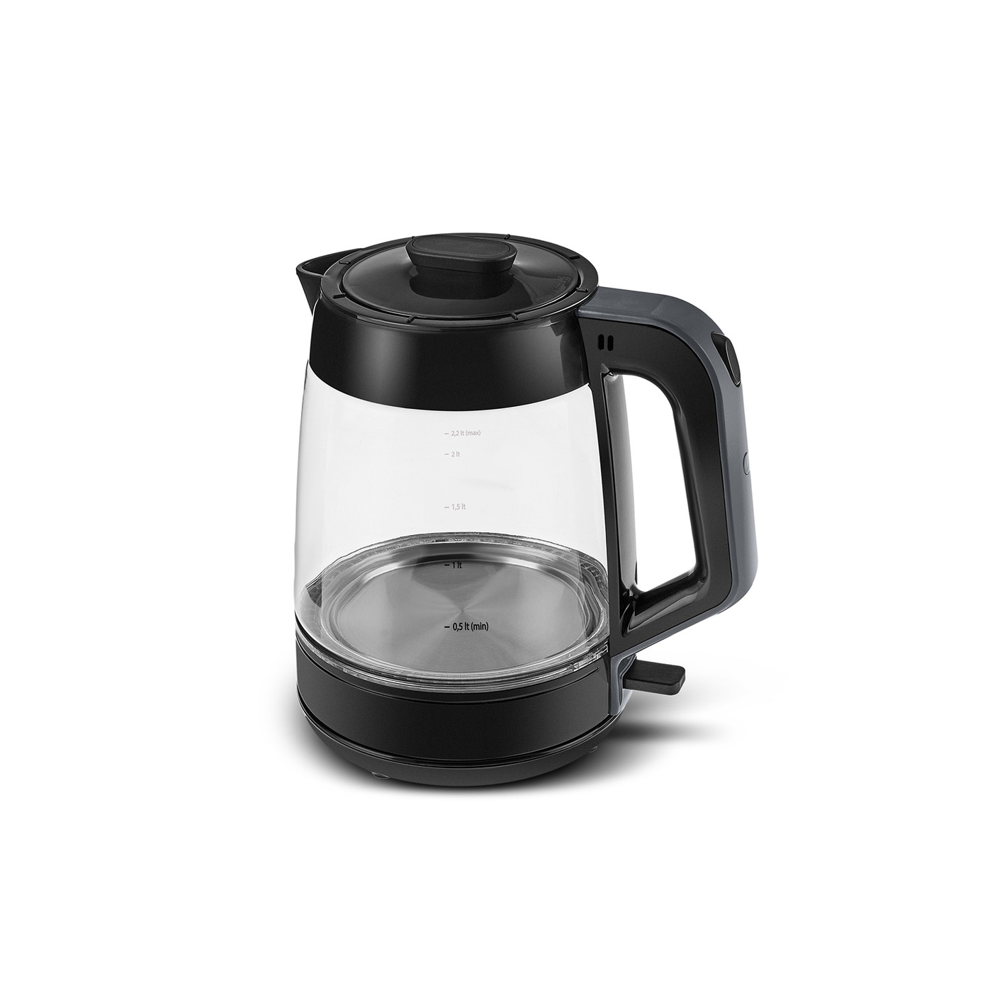 Karaca Glass Tea XL 2in1 Glass Tea Maker And Kettle Anthracite