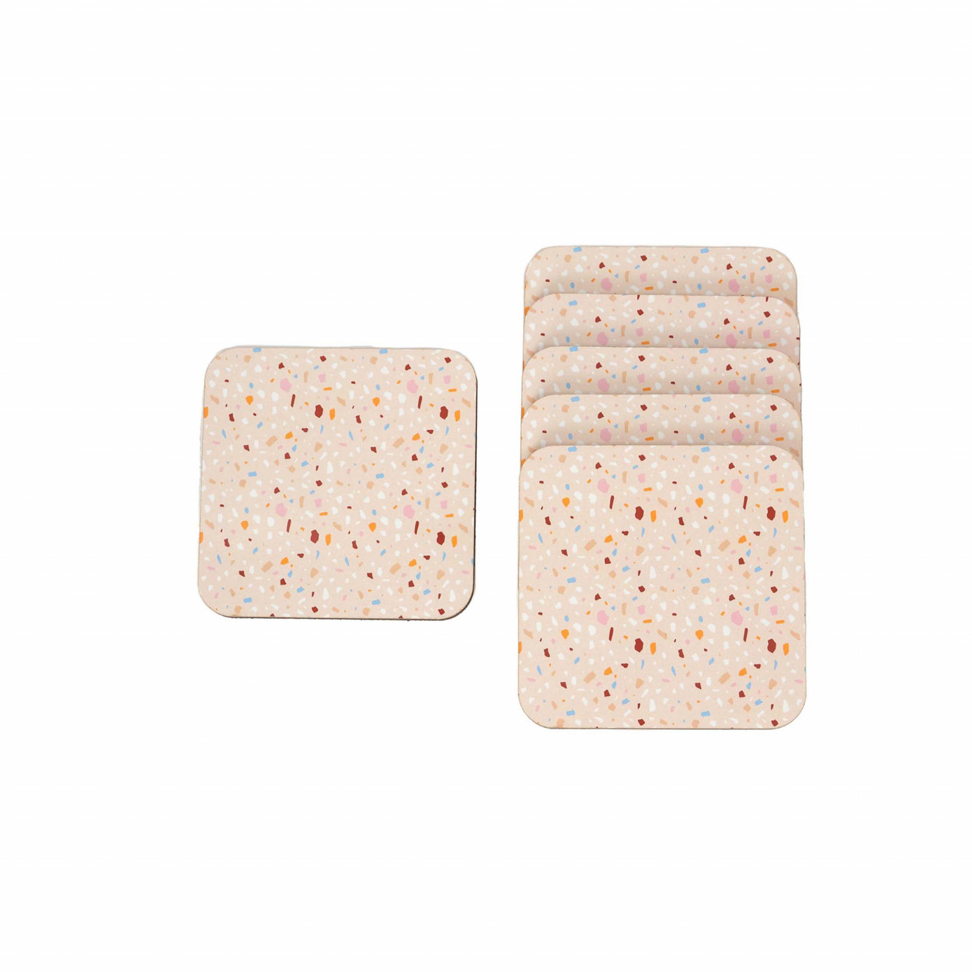 Karaca Home Terrazzo 6 Pcs Beige Coaster