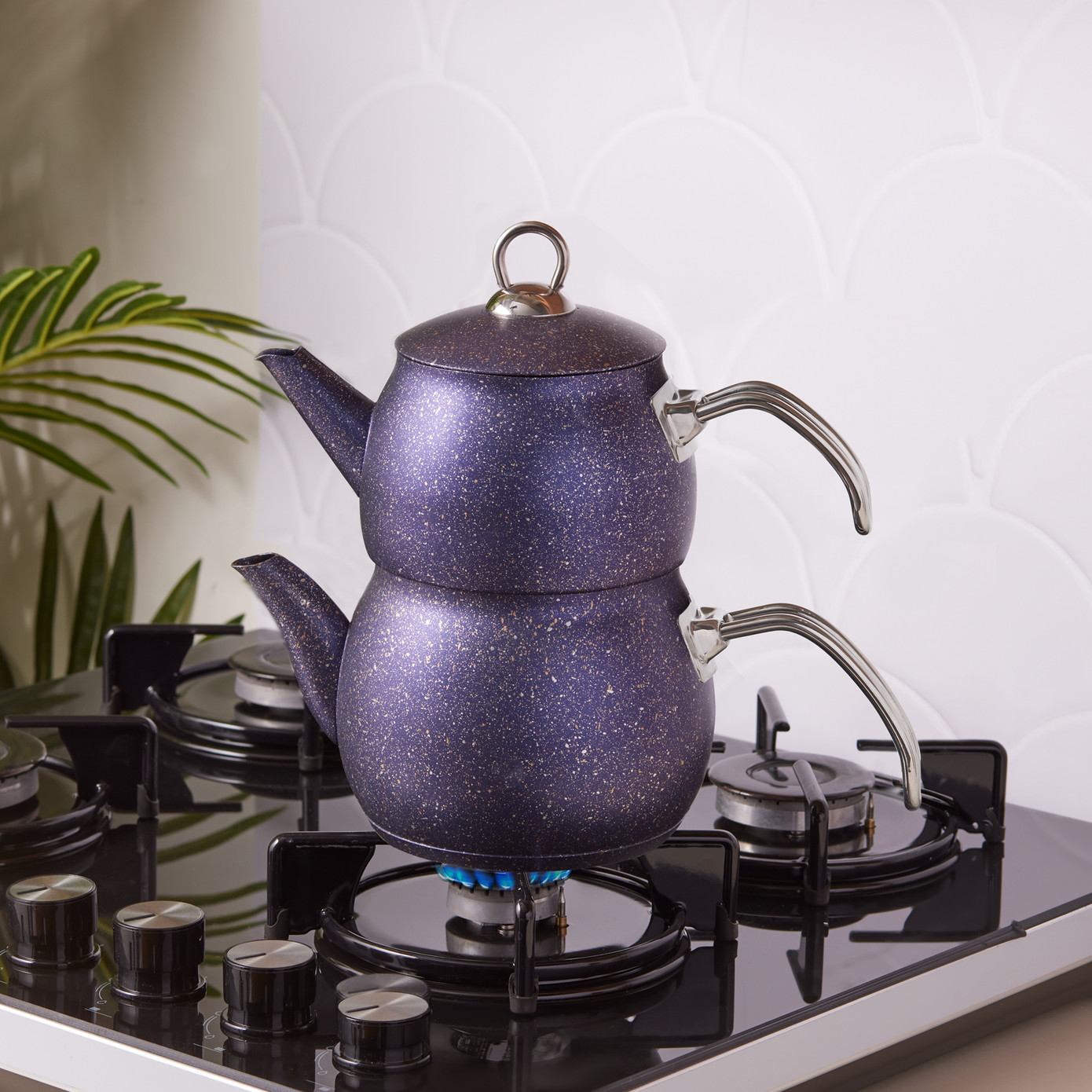 Karaca Biogranit Steel Plus Teapot Set Purple