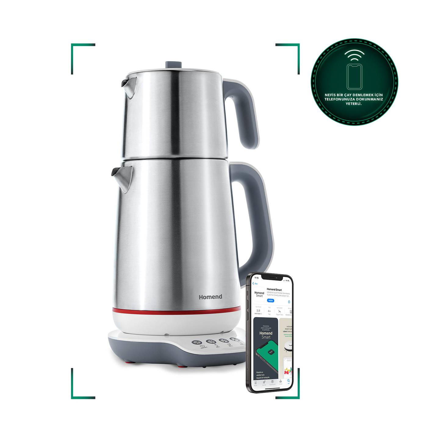 Homend Royaltea Smart 1790H Inox Talking Tea Maker (Wi-Fi)