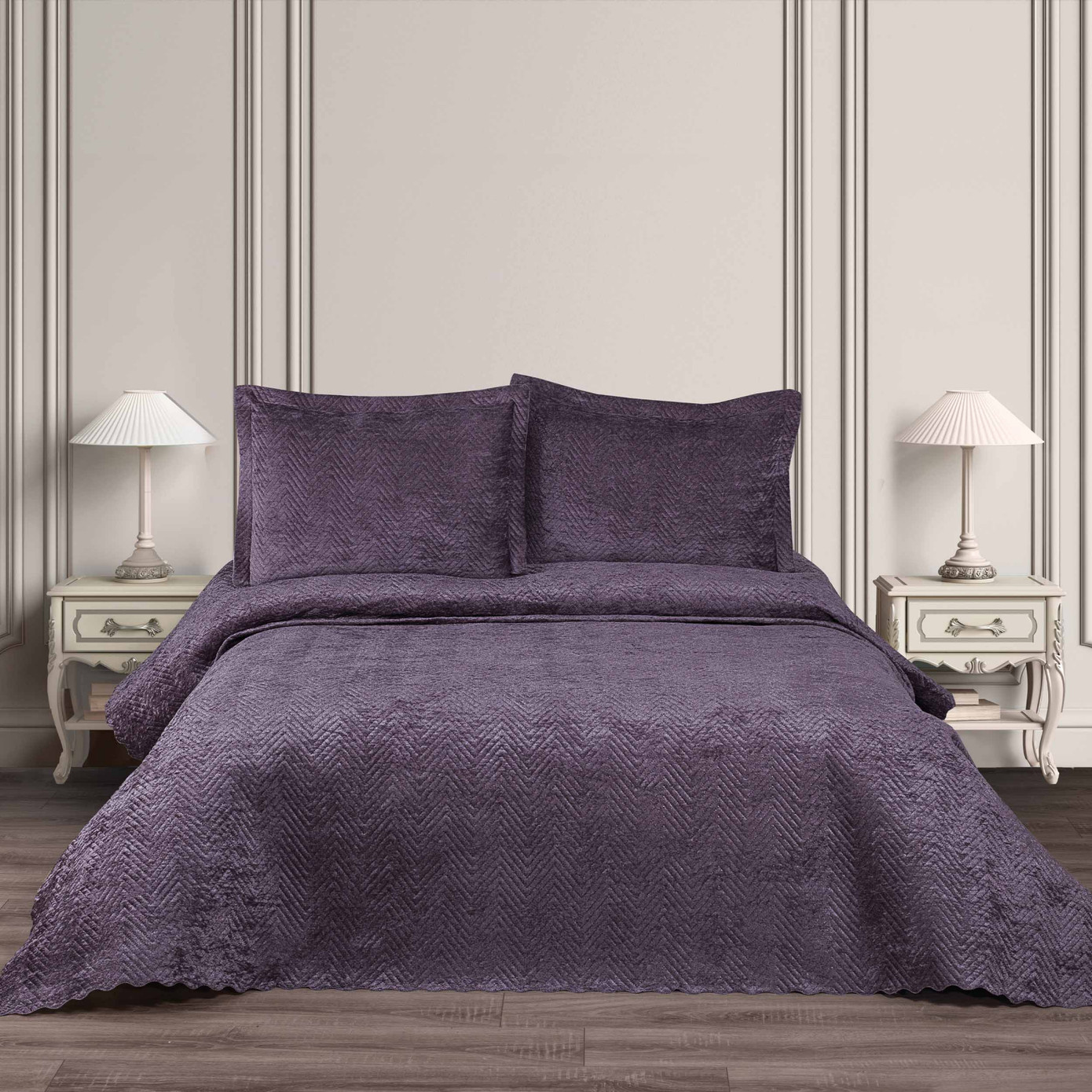 Karaca Home Senna Plum Double Bedspread