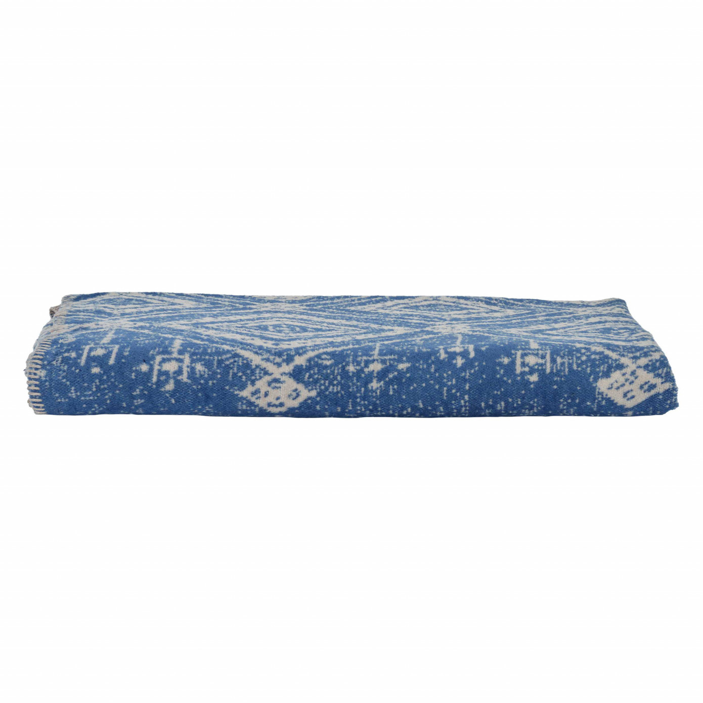 Karaca Home Gemma Indigo Double Cotton Blanket