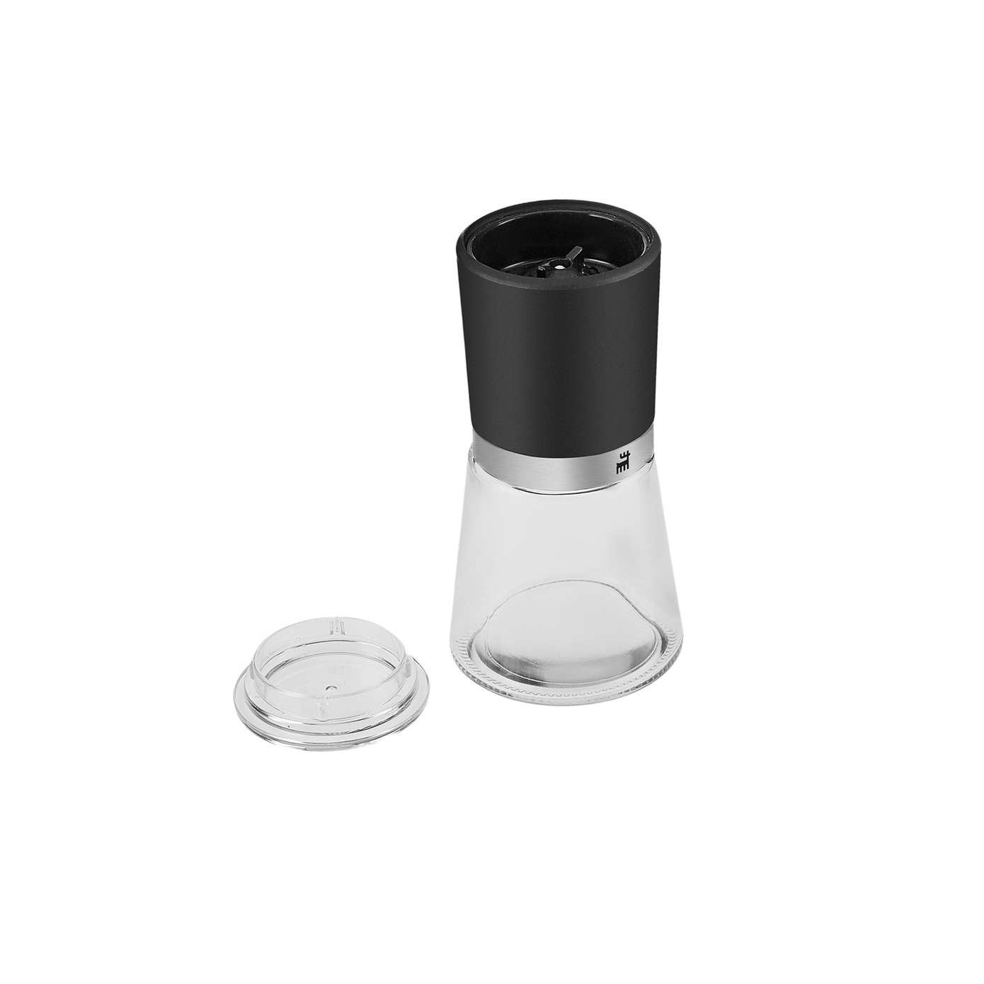 Karaca Afra Black Glass Double Spice Mill 13 Cm