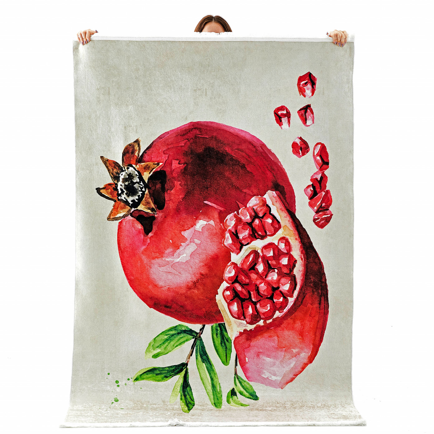 Cashmere Carpet Decorative Art Kitchen Pomegranate 80x150 Cm