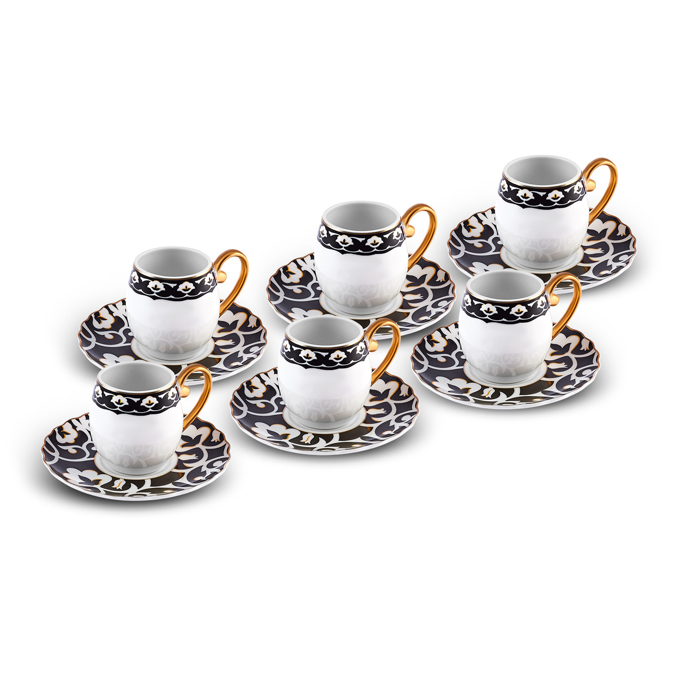 Karaca Gemlik Set Of 6 Coffee Cups 90 Ml