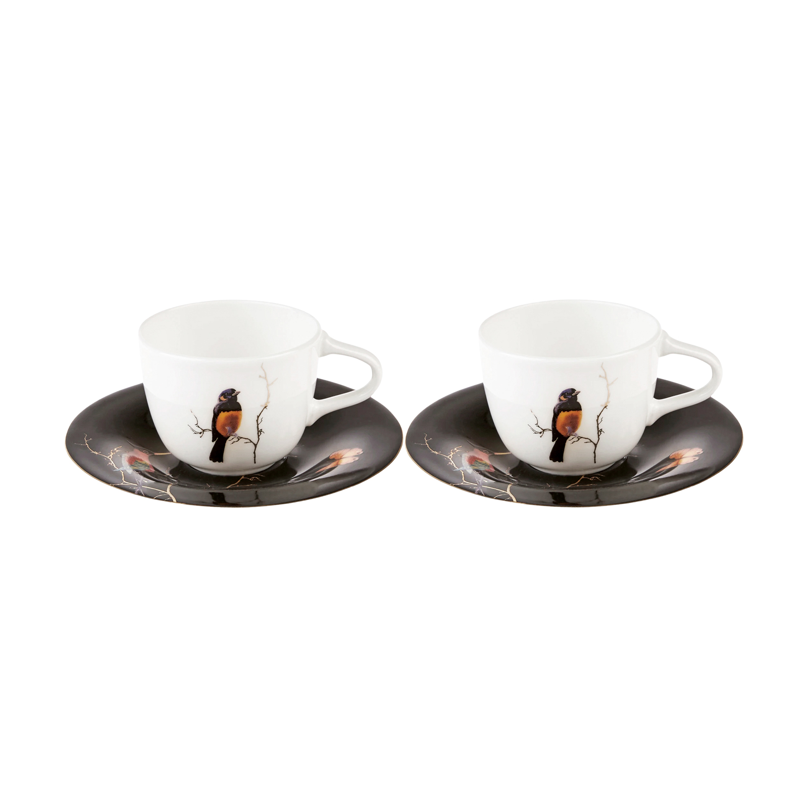 Karaca Fine Pearl Grace Black Set Of 2 Coffee Cups 100 Ml