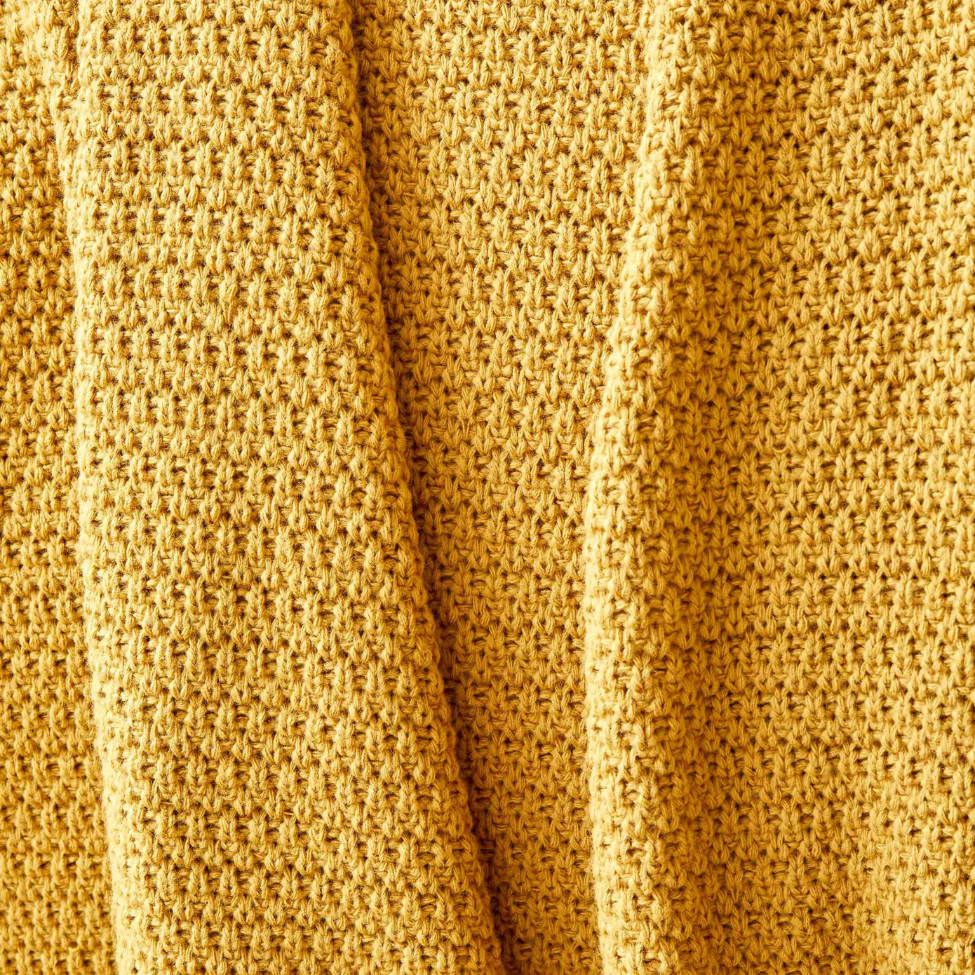 Karaca Home Back To Basic Light Mustard Single Knitted Blanket