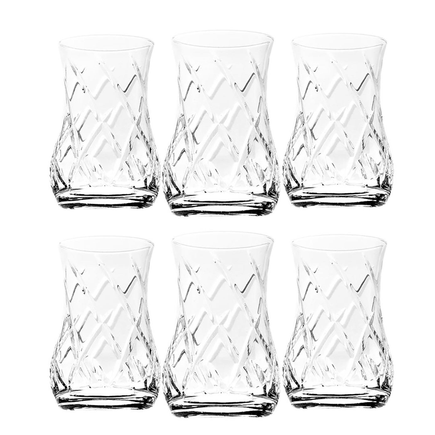 Jumbo Neva Troy Set Of 6 Cut Tea Glasses