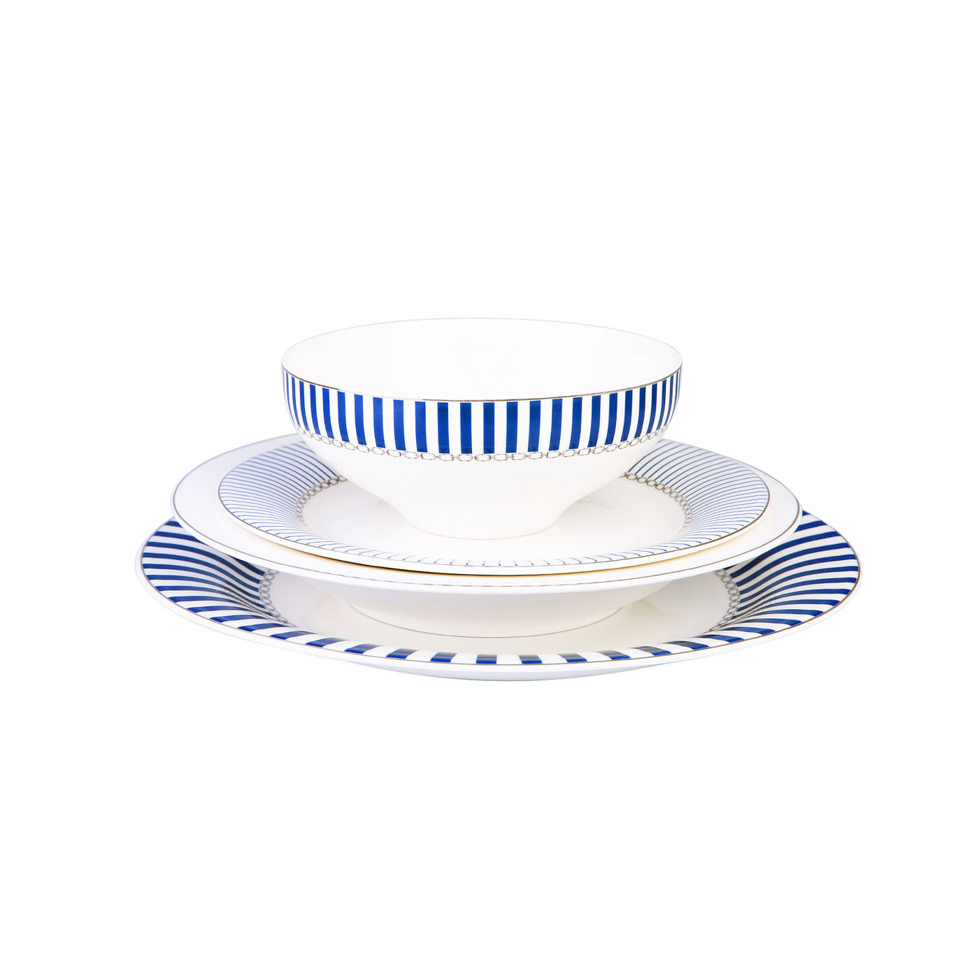 Jumbo Royal Blue Colors 24 Pcs Dinnerware Set For 6 Persons