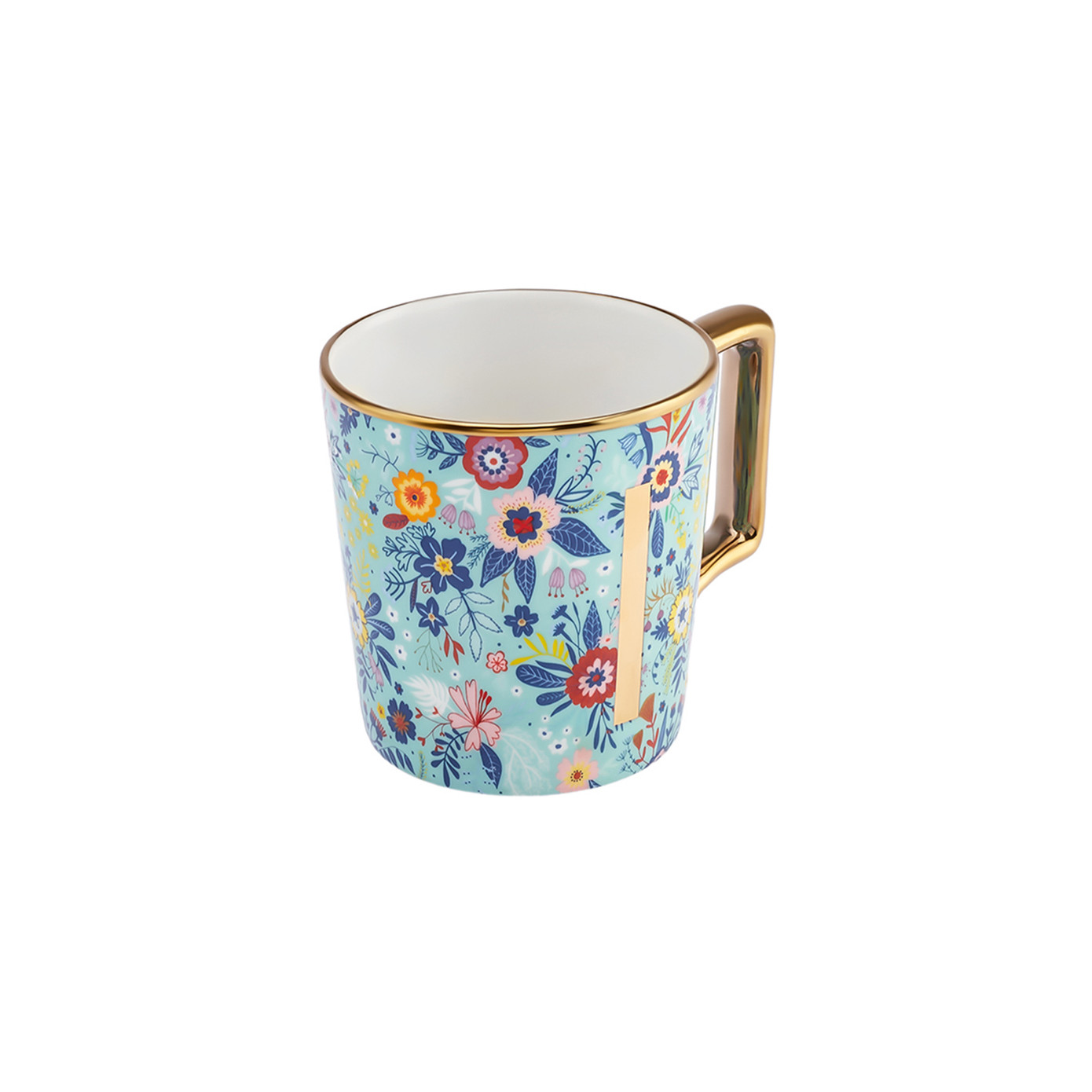 Karaca Flower Mug With Letter I 350 Ml