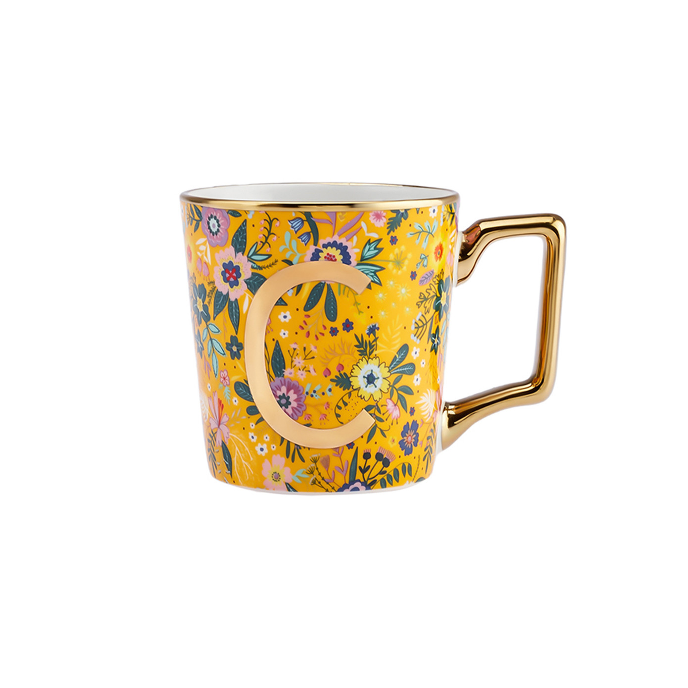 Karaca Flower C Letter Mug 350 Ml