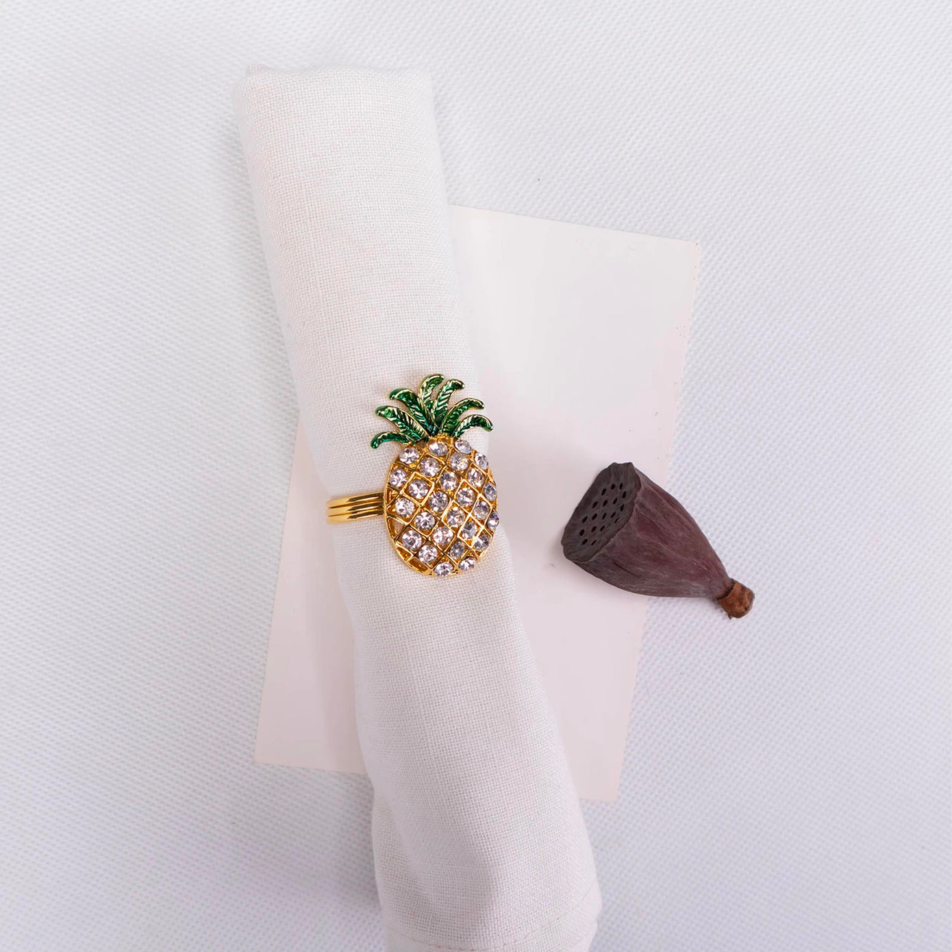 Karaca Home Pineapple 2 Piece Napkin Ring