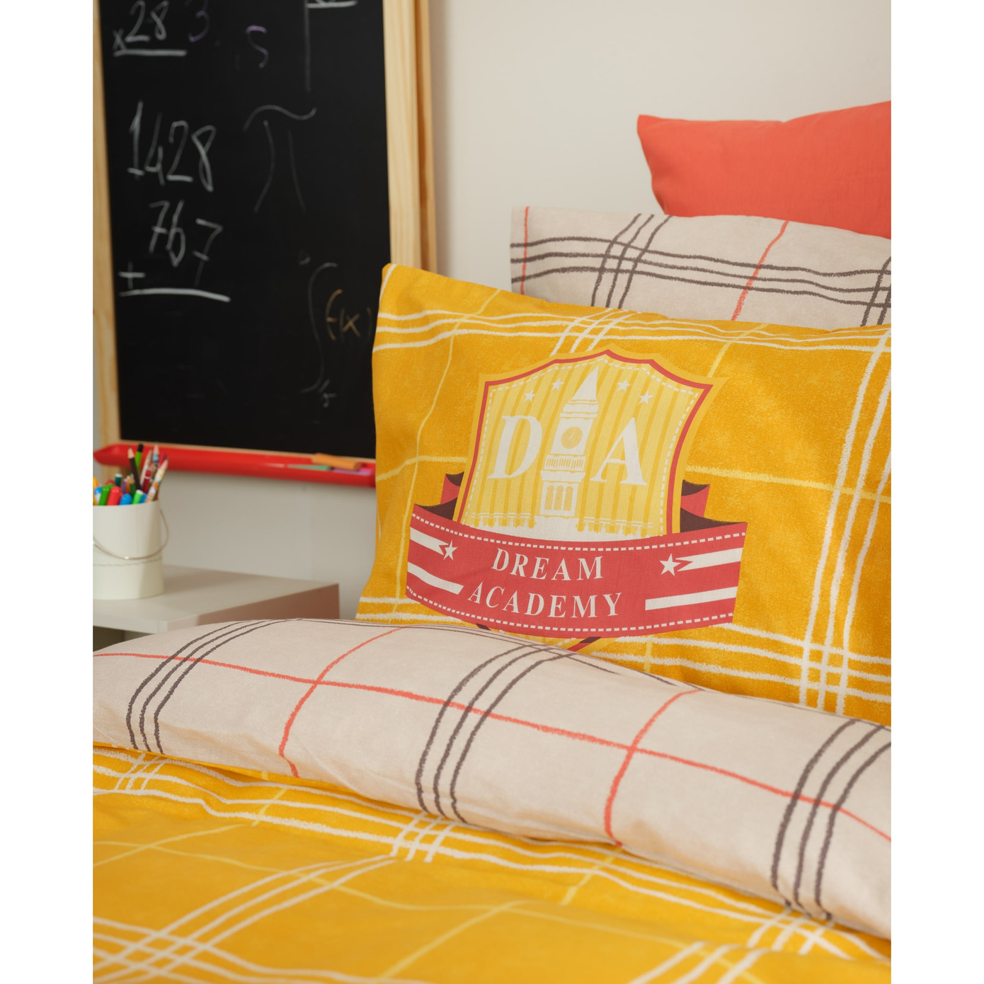 Karaca Home Young BTS Academy Yellow 100% Cotton Single Duvet Cover Set