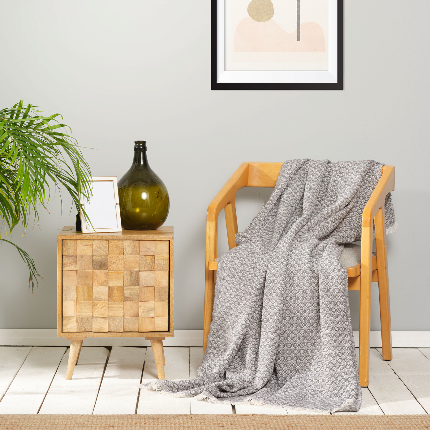 Karaca Home Bety Anthracite Throw 130 Cm X 170 Cm