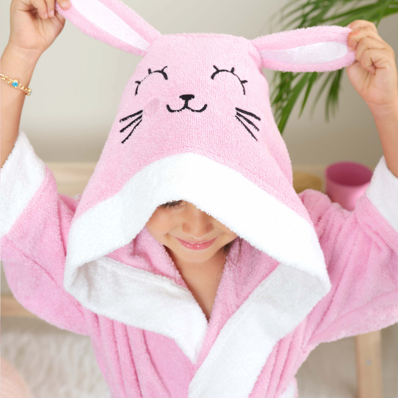 Karaca Home Young Rabbit 100% Cotton Baby Bathrobe 6-8 Years