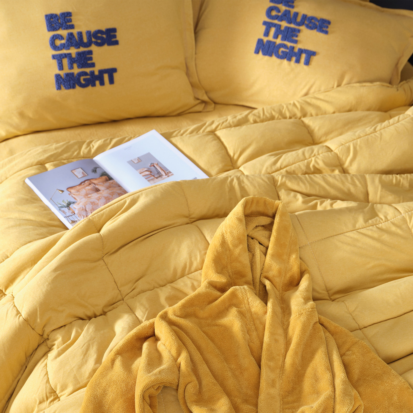 Karaca Home Motto Cotton Comfort Single Mustard