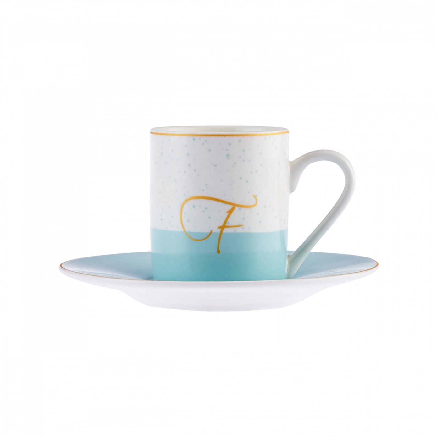 Karaca F Letter Single Porcelain Coffee Cup 100 Ml