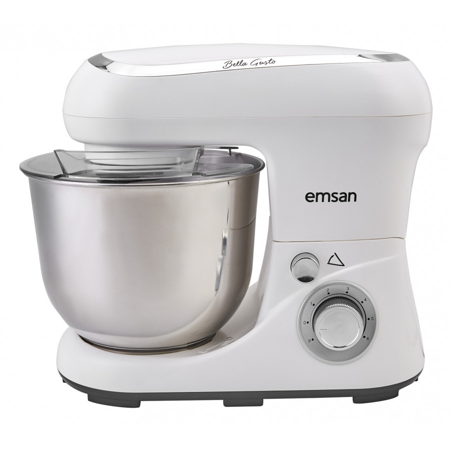 Emsan Bella Gusto White Stand Mixer Kitchen Chef 1300W 5 Lt