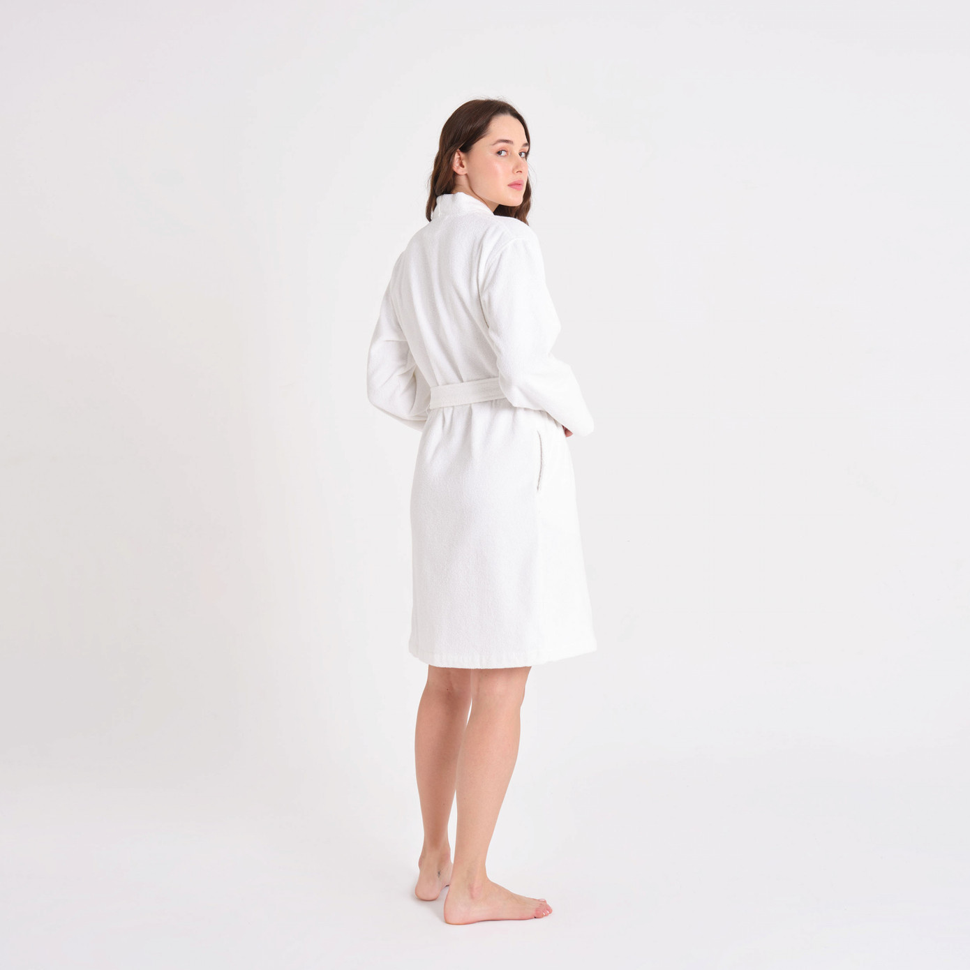 Karaca Home İstanbul Off White Regular 100% Cotton Bathrobe S/M