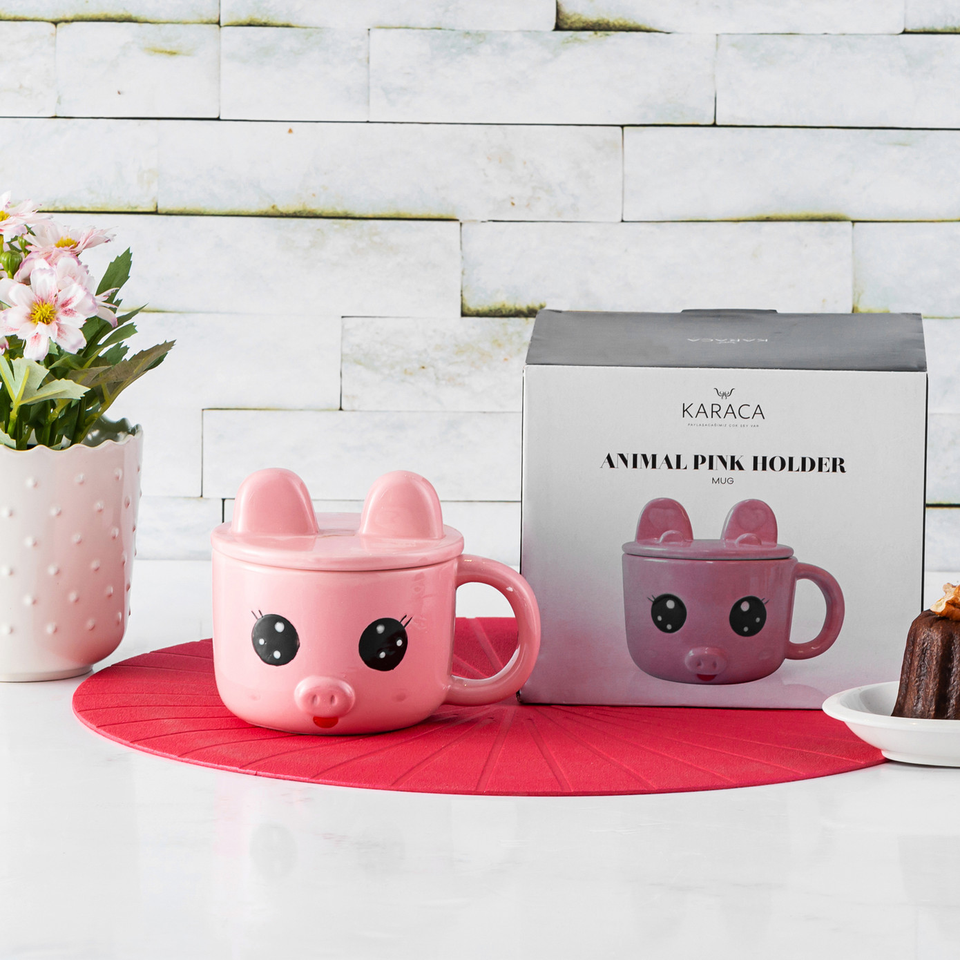 Roe Animal Pink Holder Mug Mug